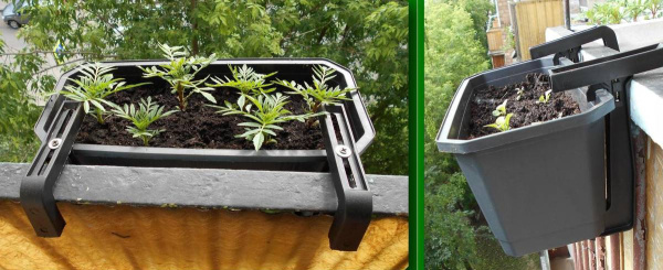 Крепление для балконного ящика графитовое